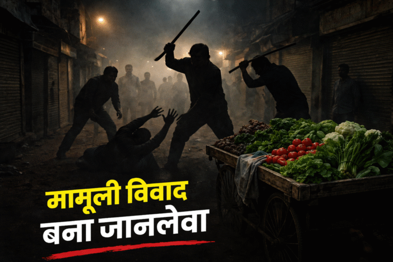 Symbolic image of violence in Palamu market where a vegetable vendor was beaten after a minor dispute