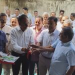 Doctors inaugurating new collection center of Dr. J Sharan Pathological Laboratory in Daltonganj Palamu with ribbon cutting ceremony.